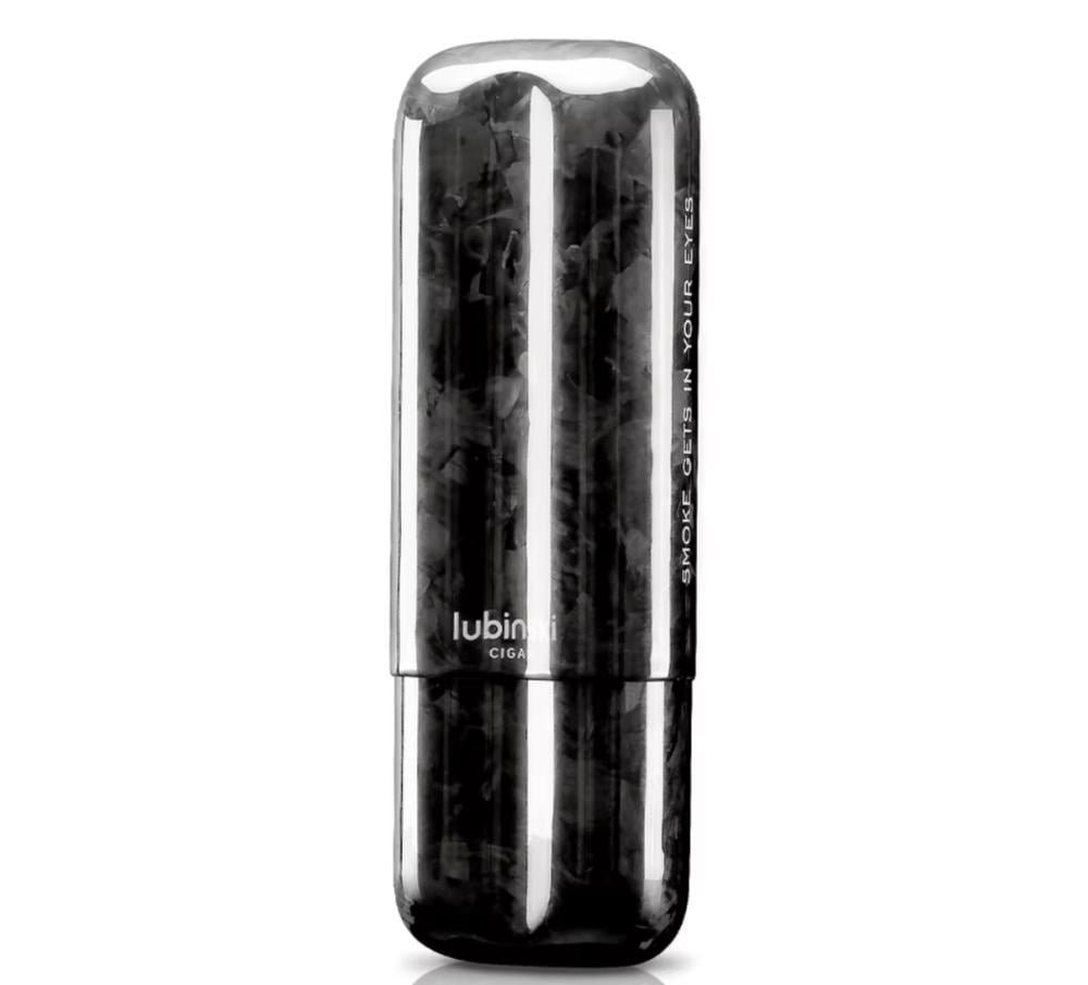 LUBINSKI Carbon Fiber Cigar Cover 2 Cigars