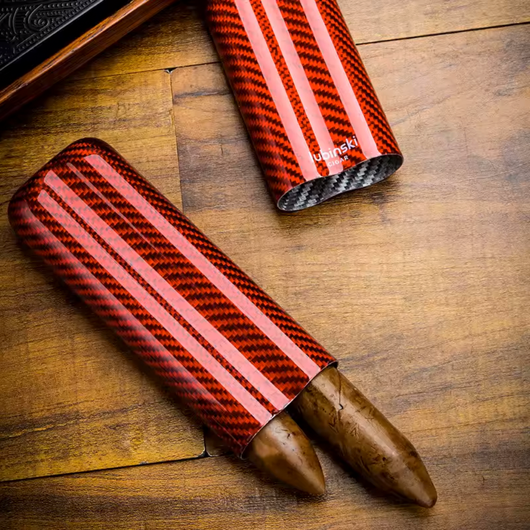 Two-Pack Carbon Fiber Moisture-Proof Portable Cigar Tube - Image 4