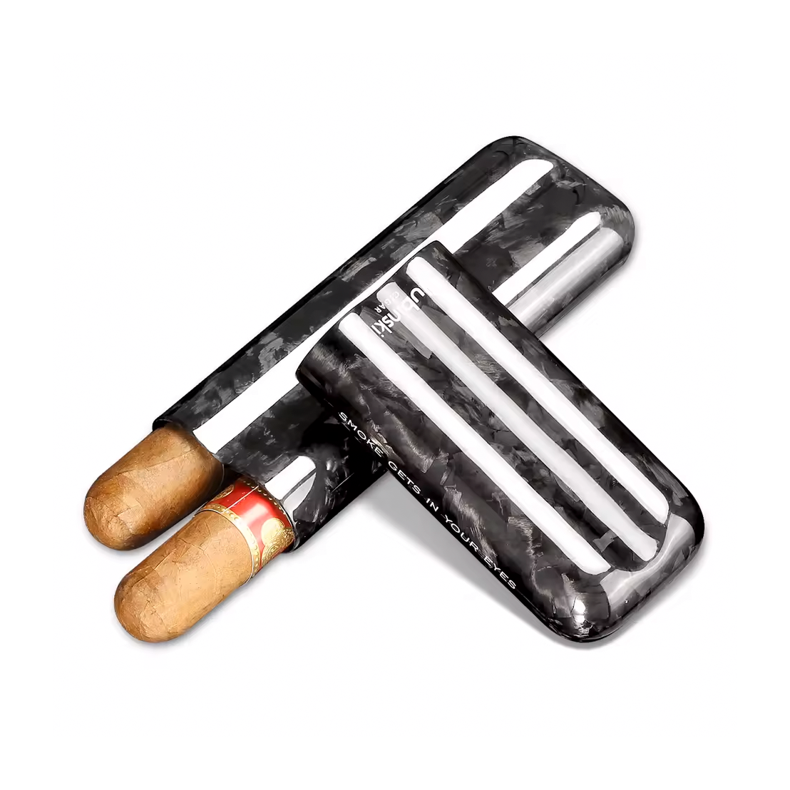 LUBINSKI Carbon Fiber Cigar Cover 2 Cigars - Image 4