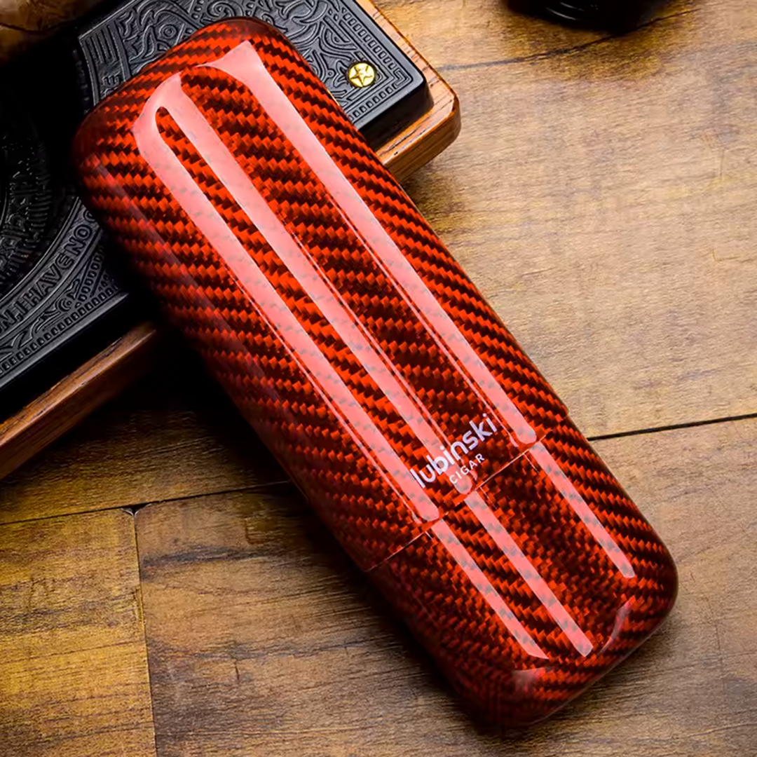Two-Pack Carbon Fiber Moisture-Proof Portable Cigar Tube - Image 2