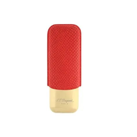 S.T. - Dupont BORDEAUXGOLDEN DOUBLE LEATHER CASE